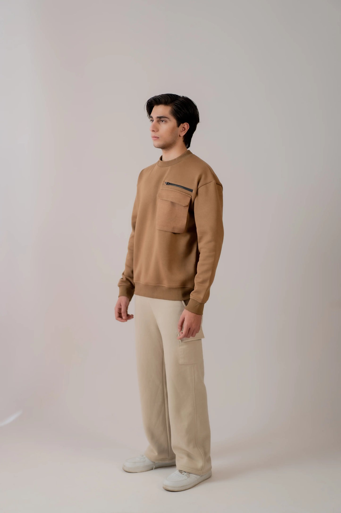 CAMEL CARGO SWEATSHIRT