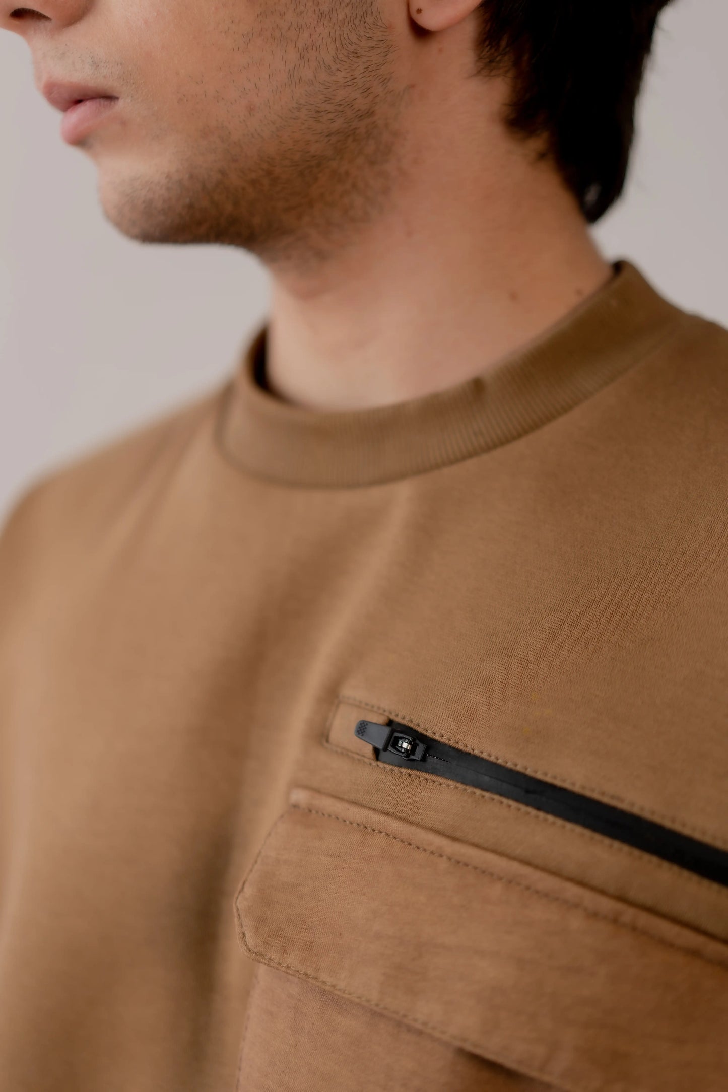 CAMEL CARGO SWEATSHIRT