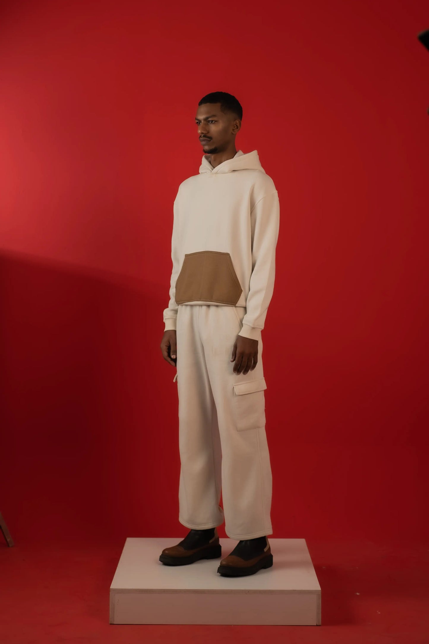 OFF WHITE DROP SHOULDER HOODIE