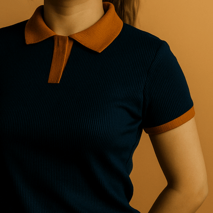 Scream DualTone Chic Shirt – Midnight Navy x Rust (Women) Description: