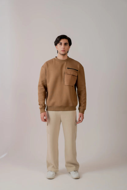 CAMEL CARGO SWEATSHIRT