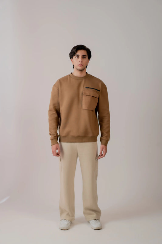 CAMEL CARGO SWEATSHIRT