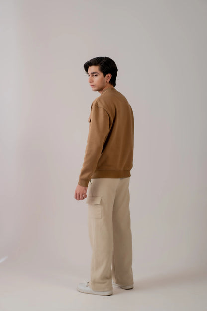 CAMEL CARGO SWEATSHIRT