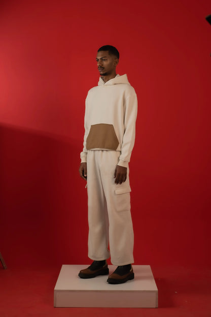 OFF WHITE DROP SHOULDER HOODIE