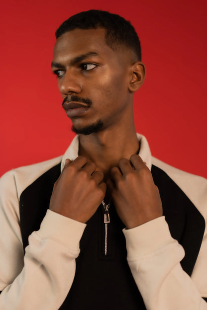 RAGLAN SLEEVES POLO ZIPPER